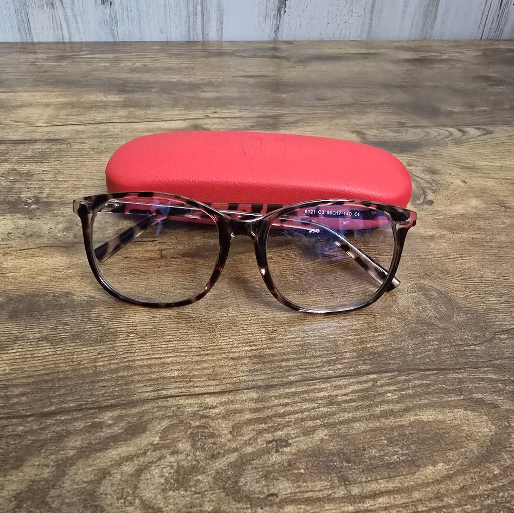 New Eclipse Optics Cheetah Print Blue Light Glasses